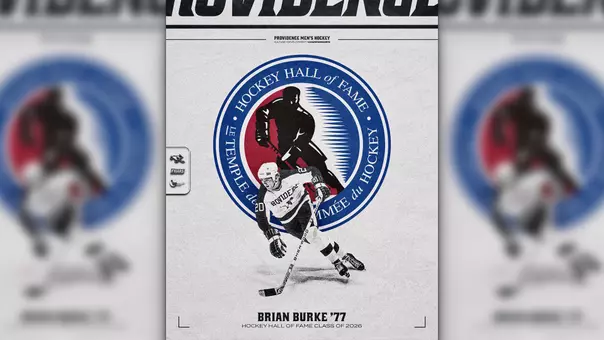 Brian Burke graphic announcing his induction into the Hockey Hall of Fame