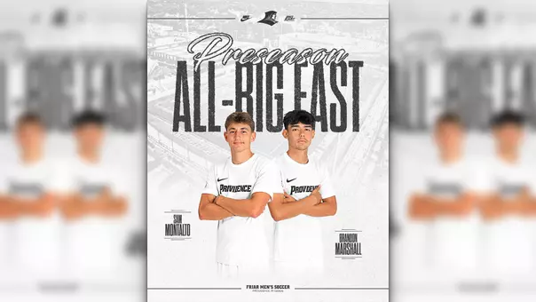 Graphic announcing Men's Soccer Preseason All-BIG EAST Team