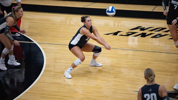Sophia Adkins dig against DePaul
