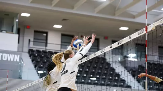 Tori Otter and Lyric Berry getting a block assist