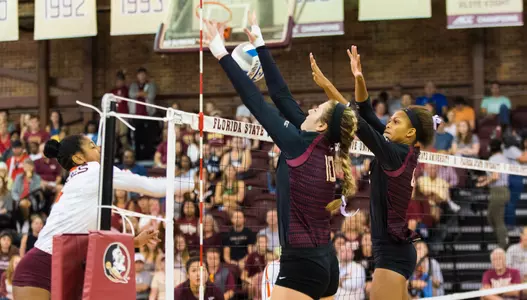 Volleyball Edged Out by Louisville in Three Close Sets