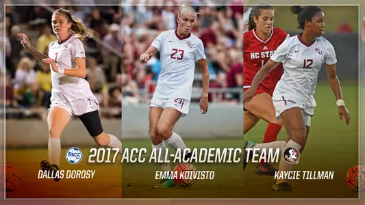 Soccer Places Three on 2017 ACC All-Academic Team