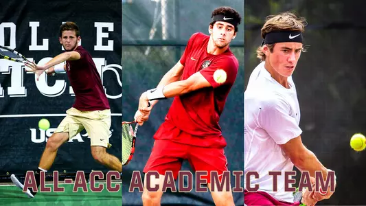 Men’s Tennis Places Three on the All-ACC Academic Team
