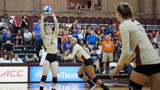 Volleyball Edged Out by Auburn in Four Sets