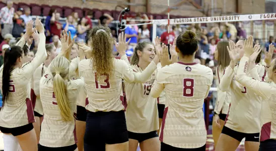 Volleyball Routs Hokies in Three