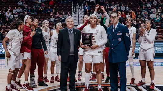 GILLESPIE’S TRIPLE-DOUBLE LEADS NOLES OVER MICHIGAN