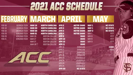 2021 ACC Softball Schedule Announced