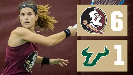 No. 9 Women’s Tennis Downs USF 6-1