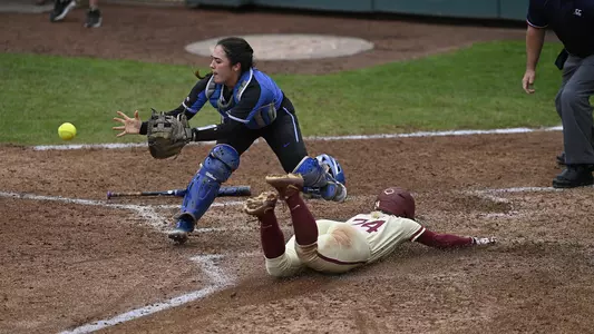 Softball Sweeps No. 20 Duke With a Walk-Off Bunt
