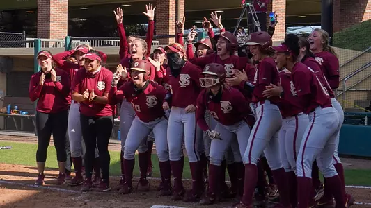 Softball Clinches Series against Notre Dame with a Pair of Run-Rule Victories
