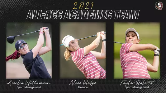 Williamson, Hodge And Roberts Named To All-ACC Academic W. Golf Team