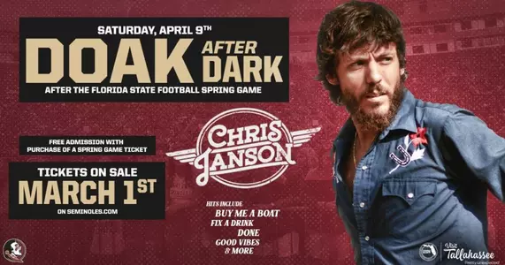 Doak After Dark: Chris Janson To Play Football Spring Game