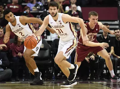 M. Basketball Plays At Boston College Monday At 7 P.M.
