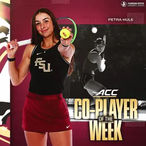 Hule Of W. Tennis Named ACC Co-Performer Of The Week