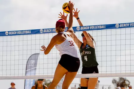 Beach Volleyball Advances to Double Elimination Rounds in Dramatic Fashion