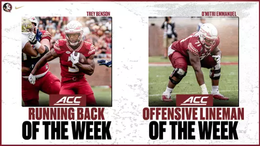 Benson, Emmanuel Earn ACC Player of the Week Recognition