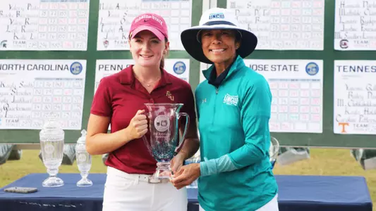 W. Golf: Heath Earns Medalist Honors, Seminoles Finish Third at Landfall