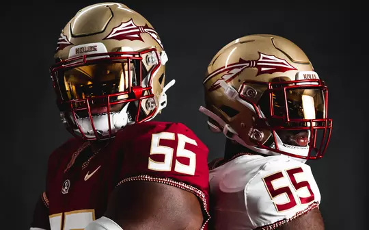 florida state seminoles football helmet Authentic SpeedFlex finish gold or silver treatments of the primary helmet decal Florida State Full Size Helmet