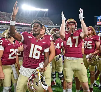 Noles celebrate the win