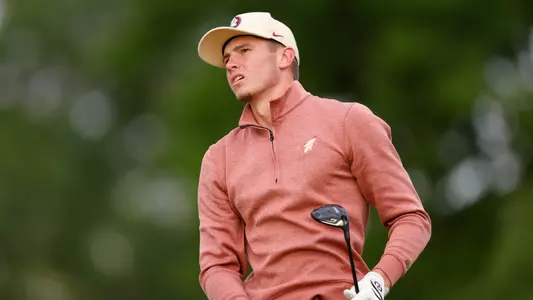 in the ACC Men’s Golf Championship in Charlotte, N.C., Monday, April 22, 2024. (Nell Redmond/ACC)