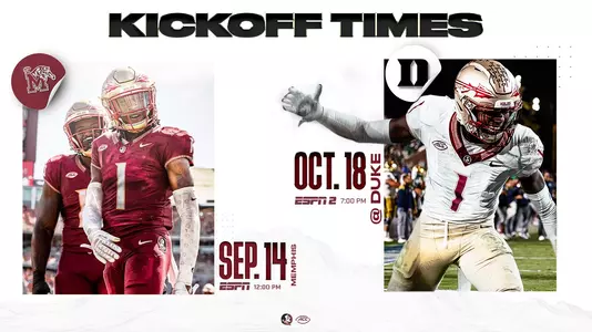 Memphis, Duke 2024 Kick Times