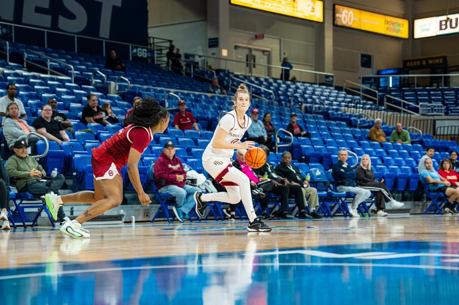 FORT MYERS, Fla. - Florida State women's basketball (4-5) fell to No. 9/8 Oklahoma (7-1) by a final score of 109-91 in the Great Egret Division final of the ...