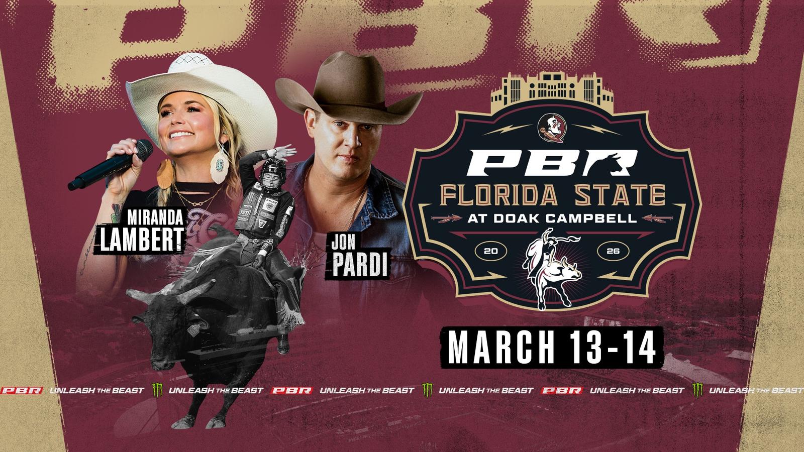 Jon Pardi and Miranda Lambert to Headline PBR Florida State Event at Doak Jon Pardi and Miranda Lambert to Headline PBR Florida State Event at Doak