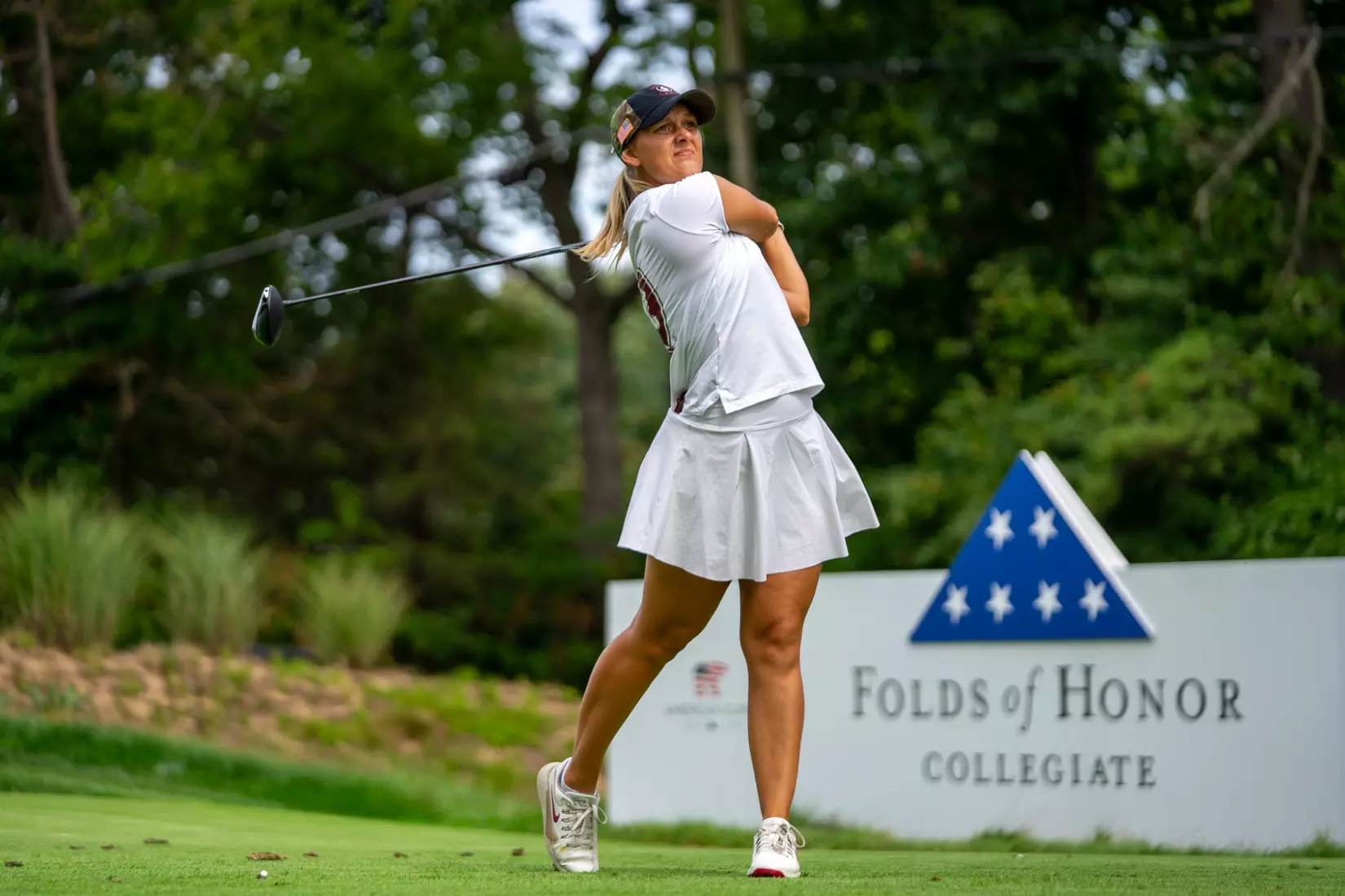 Florida State shot two-over 290 in round two of the Folds of Honor Collegiate, putting the Seminoles in third heading into the final round.