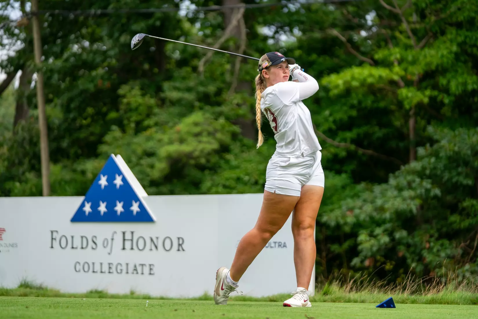 Florida State shot two-over 290 in round two of the Folds of Honor Collegiate, putting the Seminoles in third heading into the final round.