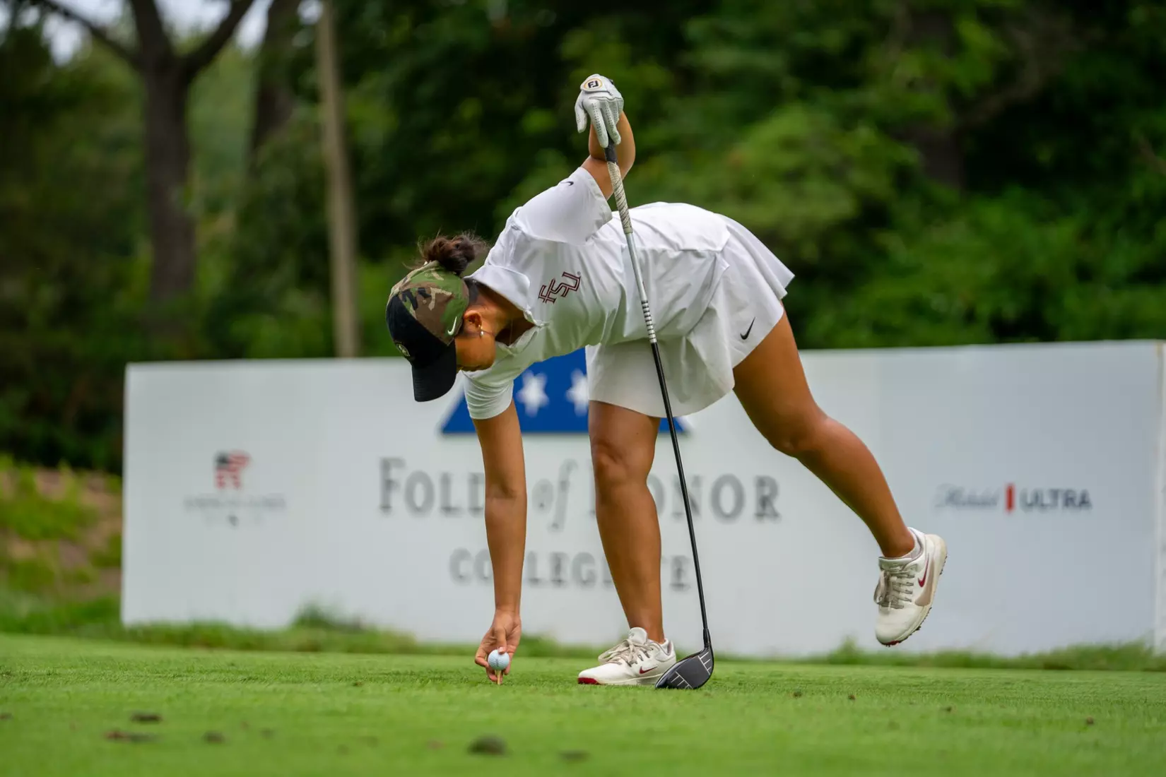 Florida State shot two-over 290 in round two of the Folds of Honor Collegiate, putting the Seminoles in third heading into the final round.