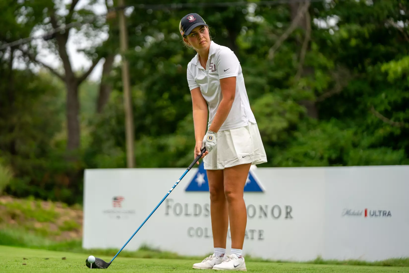 Florida State shot two-over 290 in round two of the Folds of Honor Collegiate, putting the Seminoles in third heading into the final round.