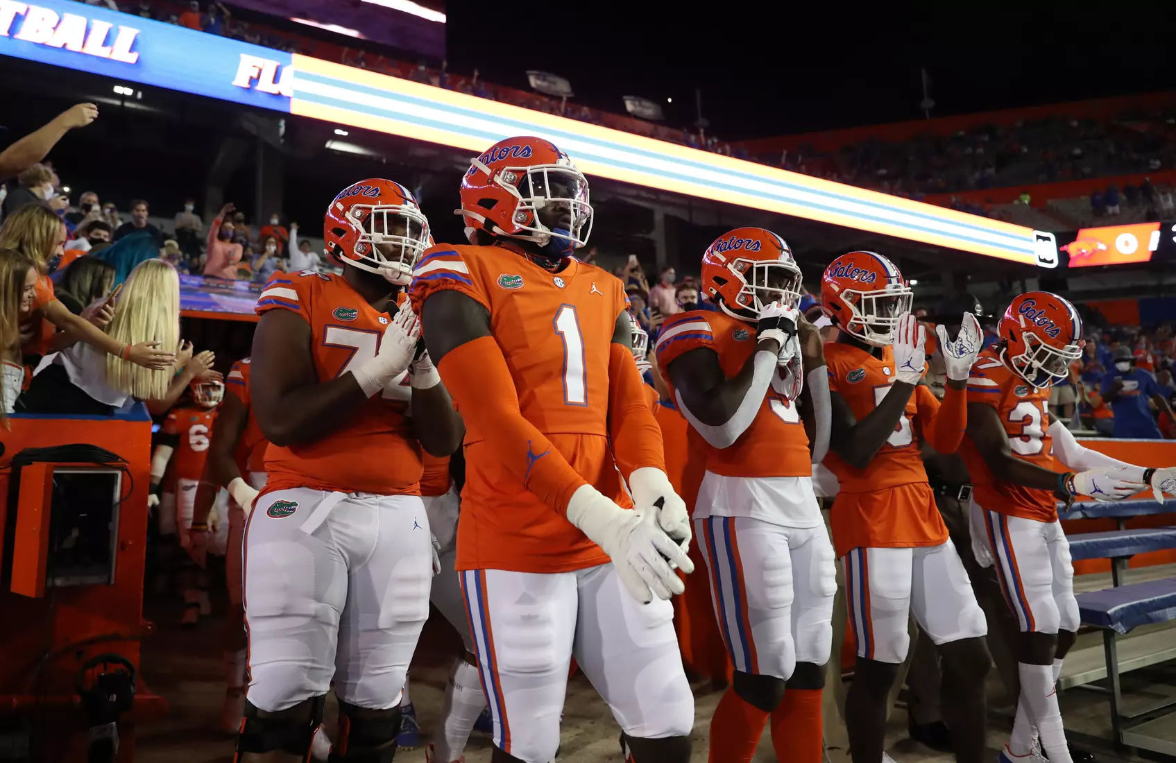 Scenes from the Gators' 63-35 win against the Razorbacks at Ben Hill Griffin Stadium
