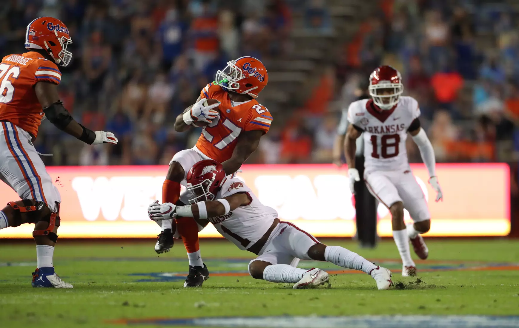 Scenes from the Gators' 63-35 win against the Razorbacks at Ben Hill Griffin Stadium