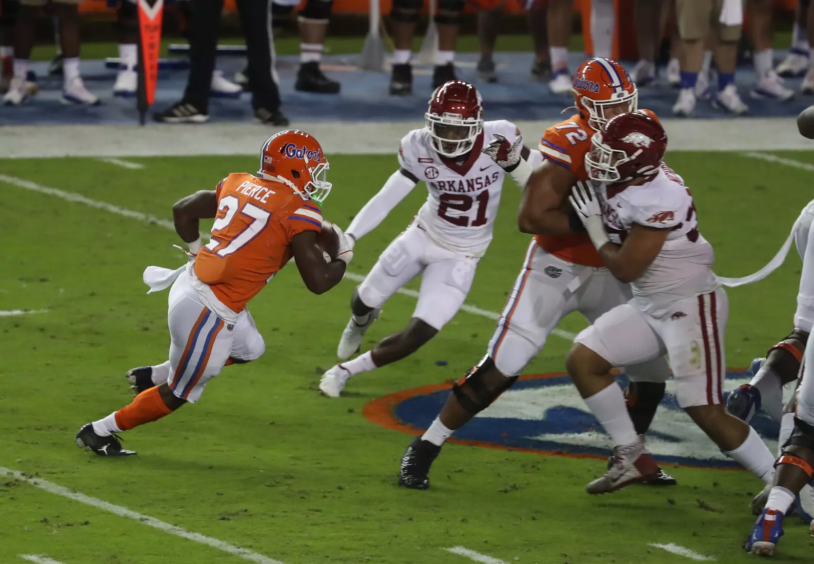 Scenes from the Gators' 63-35 win against the Razorbacks at Ben Hill Griffin Stadium