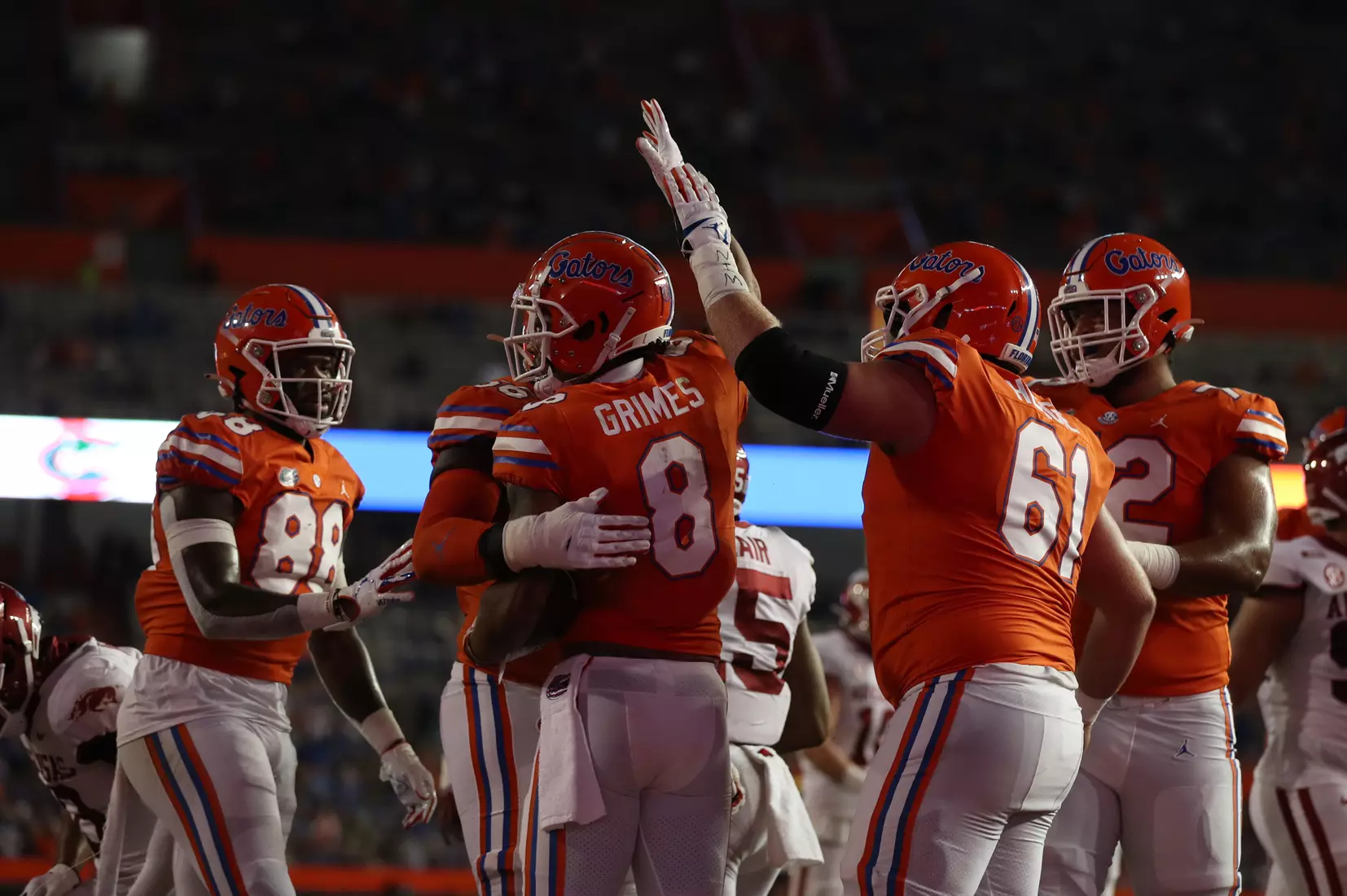 Scenes from the Gators' 63-35 win against the Razorbacks at Ben Hill Griffin Stadium