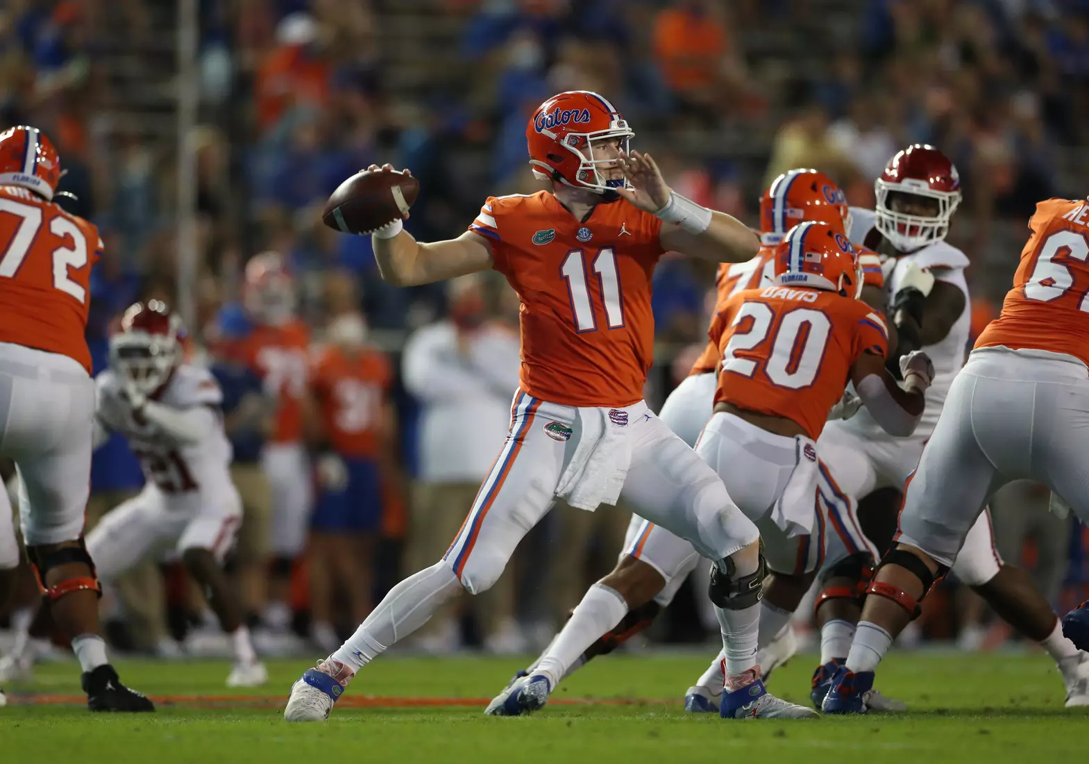 Scenes from the Gators' 63-35 win against the Razorbacks at Ben Hill Griffin Stadium