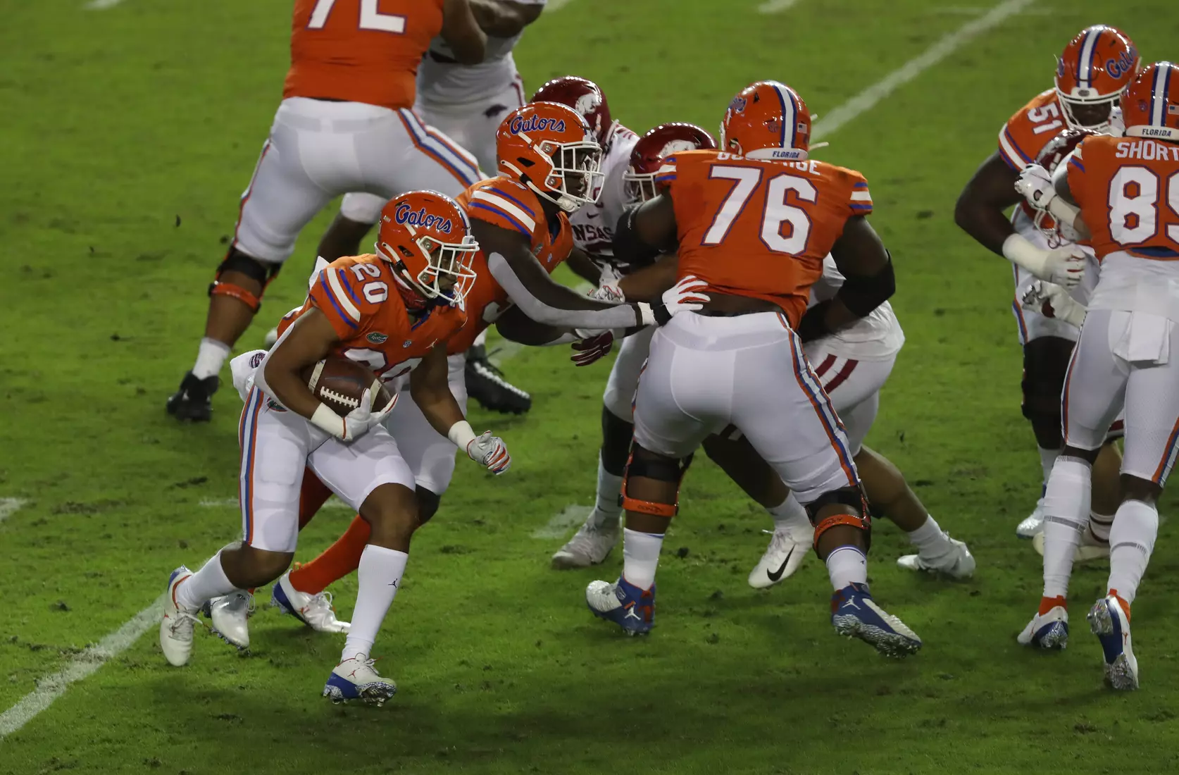 Scenes from the Gators' 63-35 win against the Razorbacks at Ben Hill Griffin Stadium