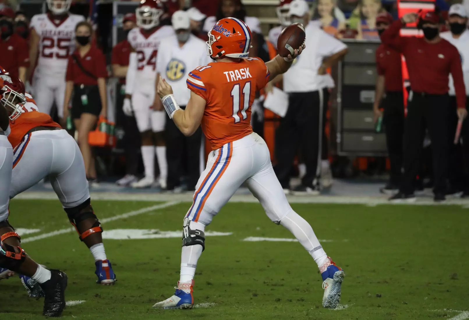 Scenes from the Gators' 63-35 win against the Razorbacks at Ben Hill Griffin Stadium