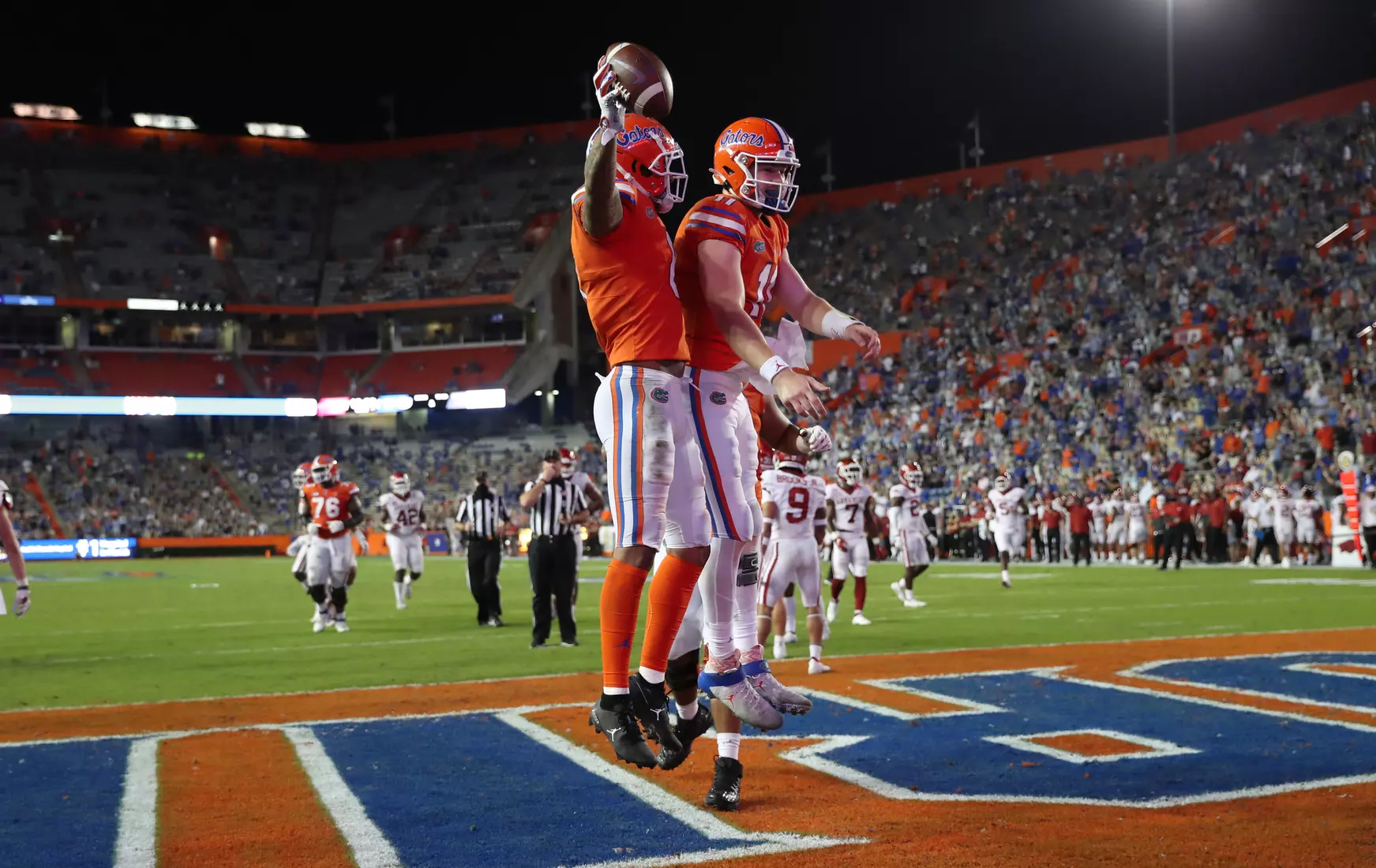 Scenes from the Gators' 63-35 win against the Razorbacks at Ben Hill Griffin Stadium