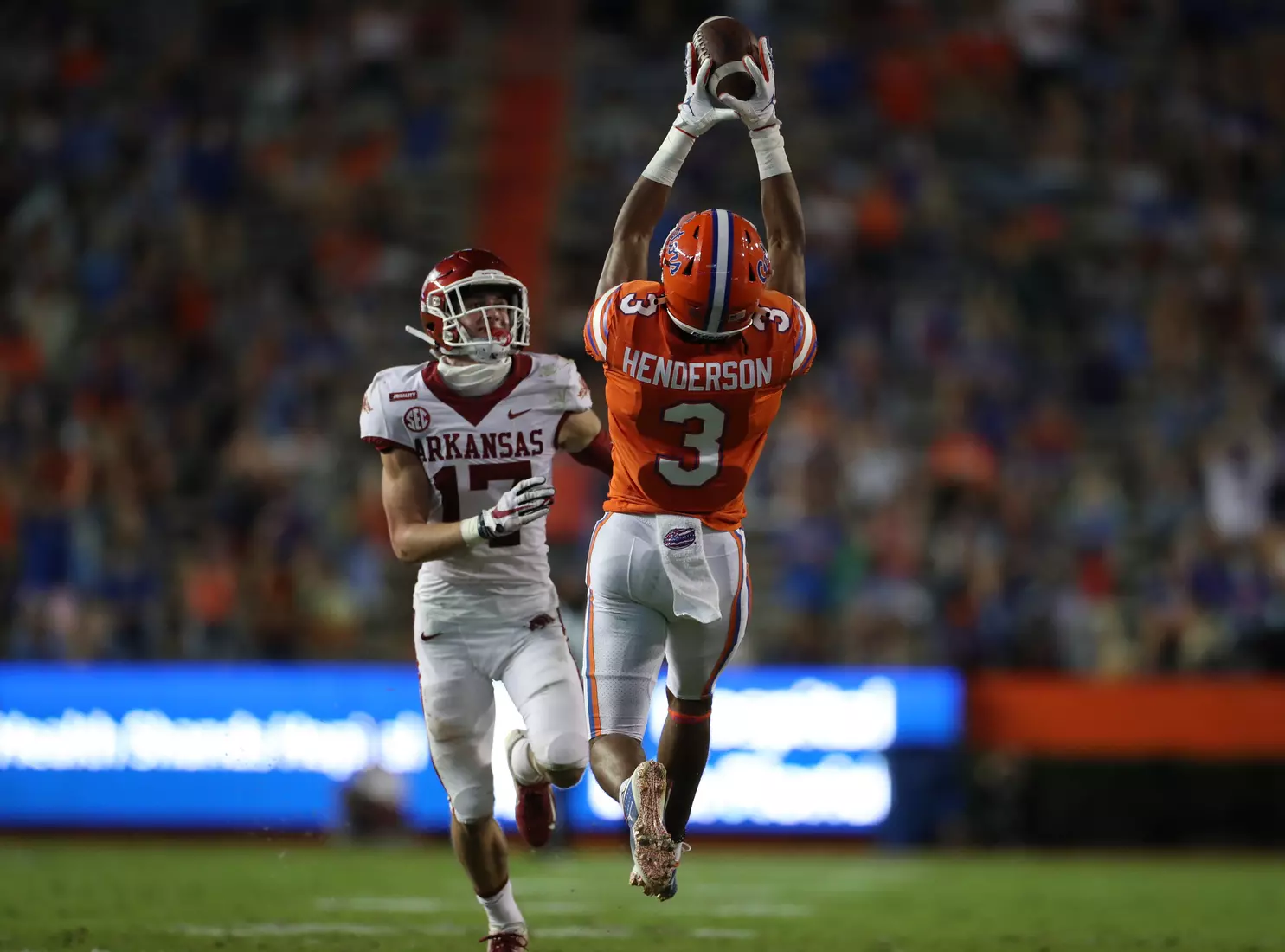 Scenes from the Gators' 63-35 win against the Razorbacks at Ben Hill Griffin Stadium