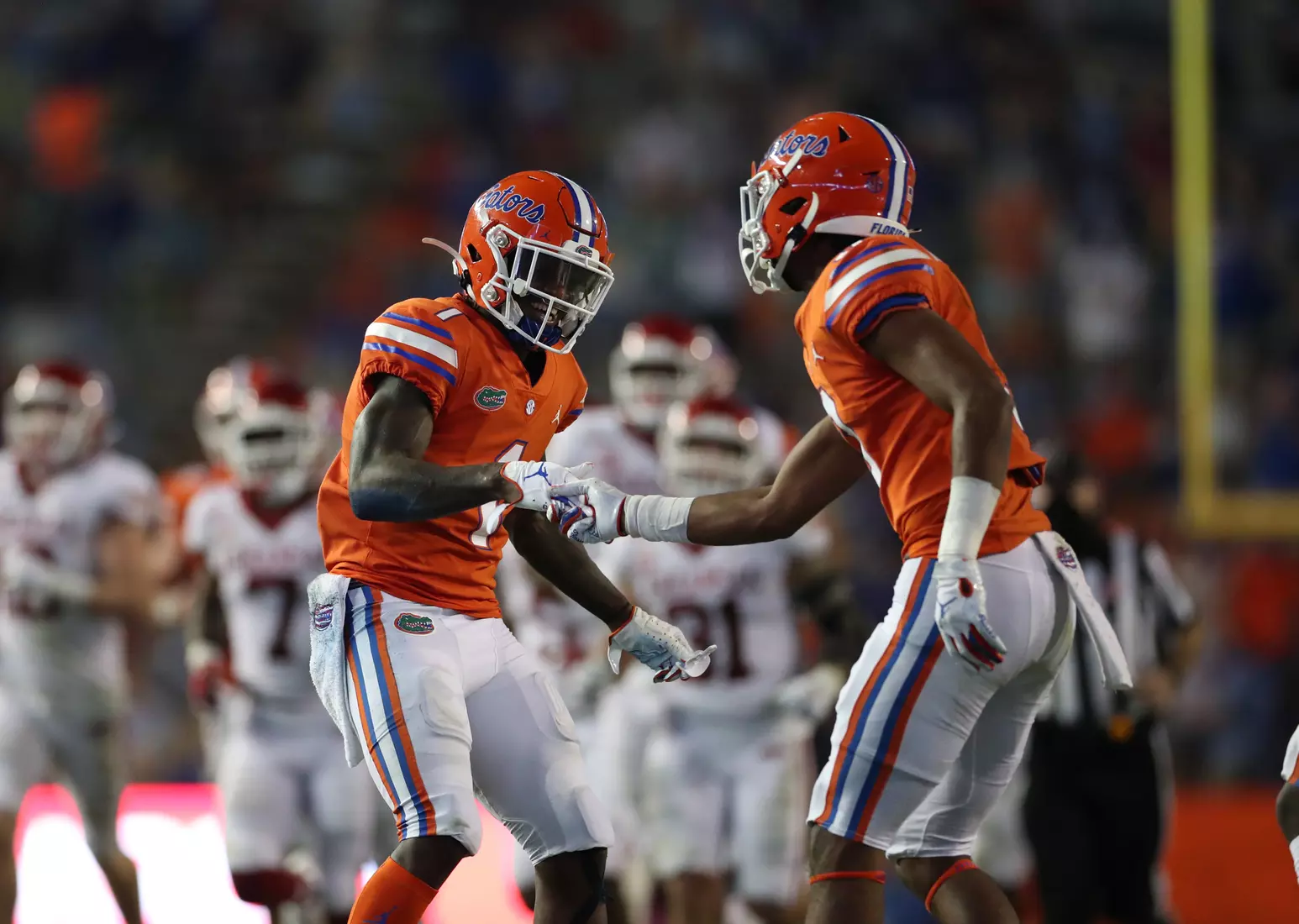 Scenes from the Gators' 63-35 win against the Razorbacks at Ben Hill Griffin Stadium