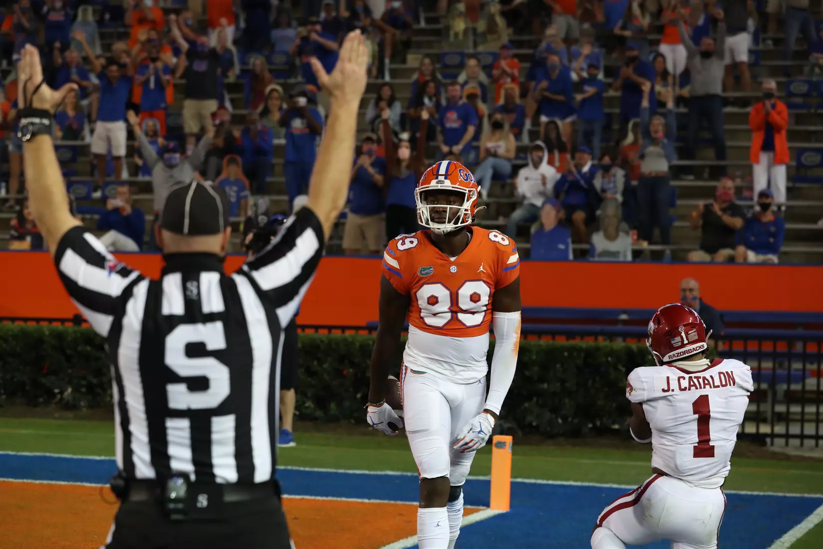 Scenes from the Gators' 63-35 win against the Razorbacks at Ben Hill Griffin Stadium