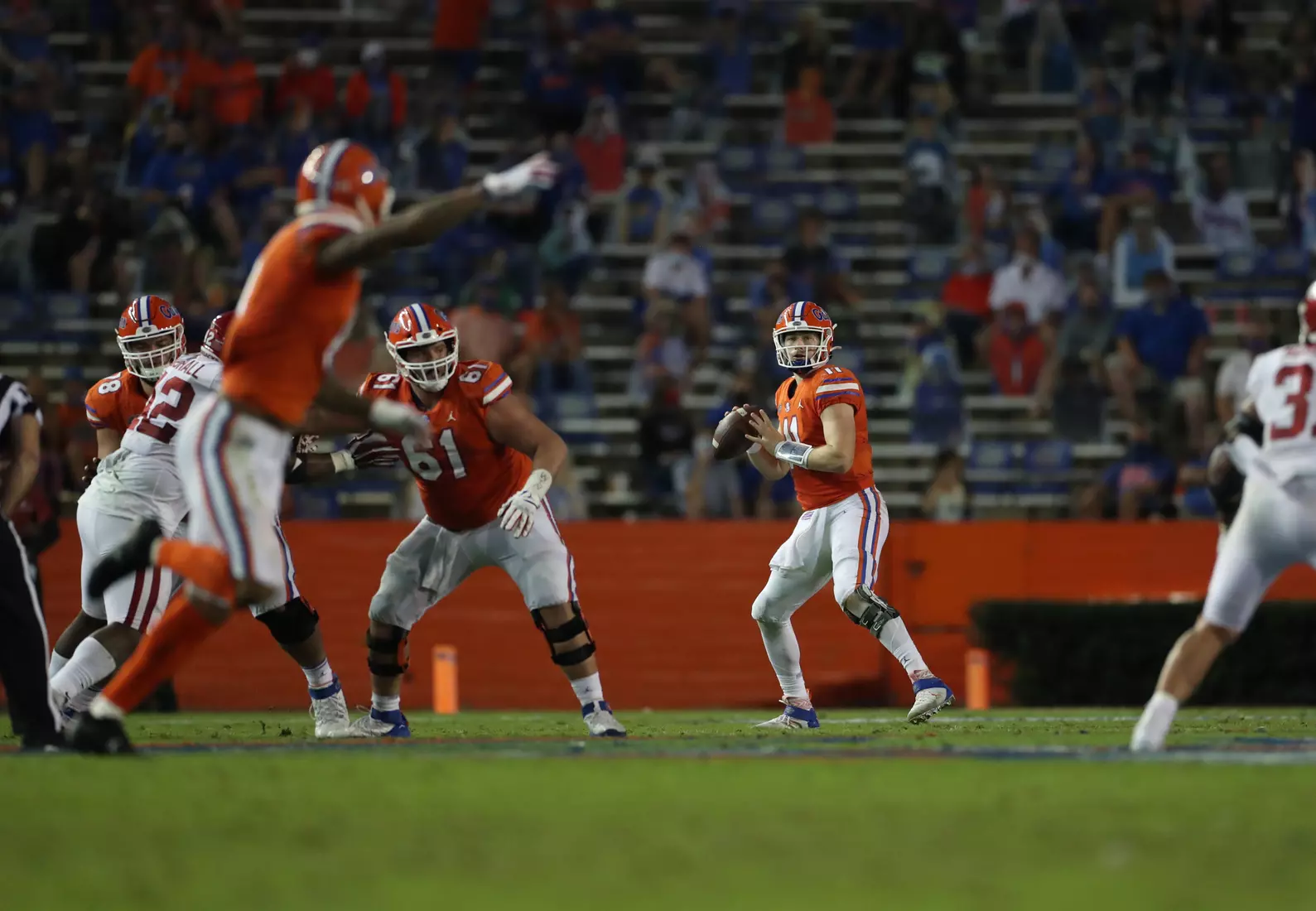 Scenes from the Gators' 63-35 win against the Razorbacks at Ben Hill Griffin Stadium