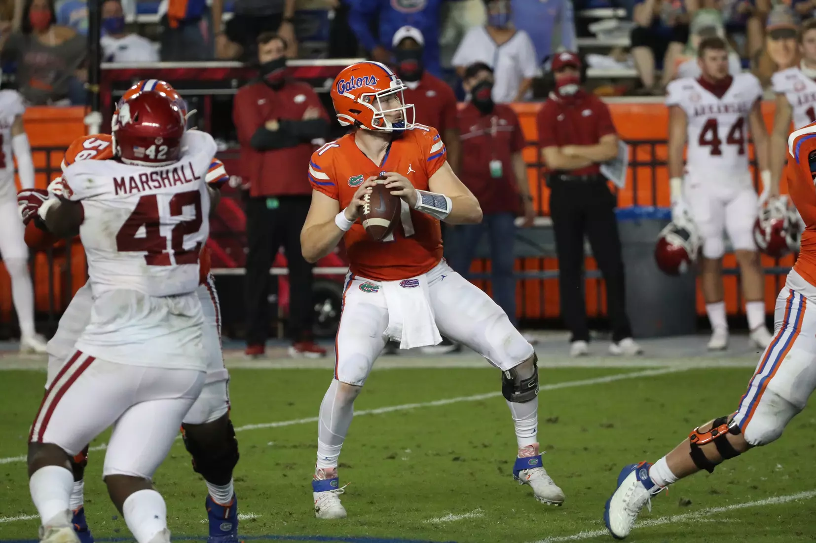 Scenes from the Gators' 63-35 win against the Razorbacks at Ben Hill Griffin Stadium