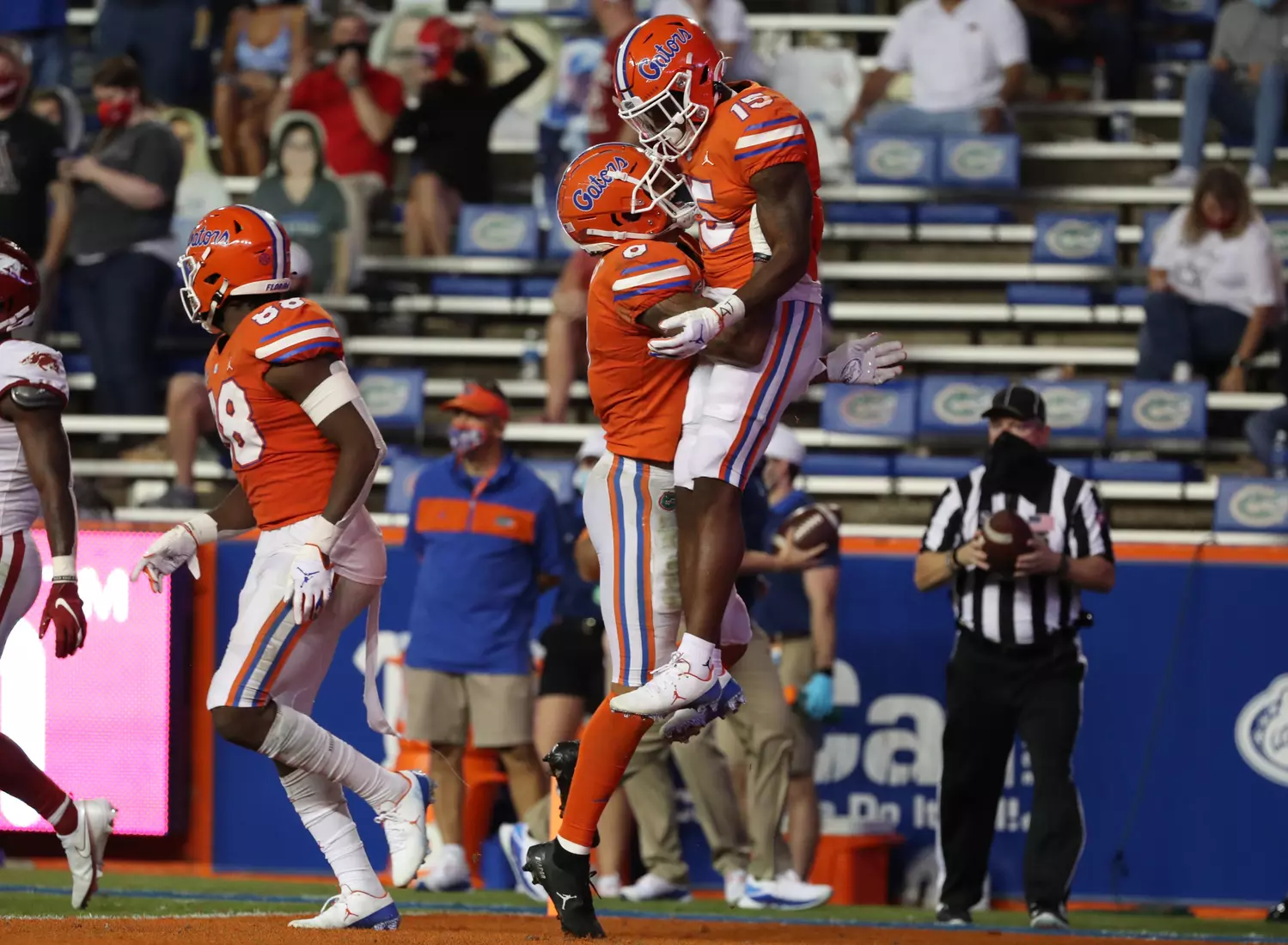 Scenes from the Gators' 63-35 win against the Razorbacks at Ben Hill Griffin Stadium