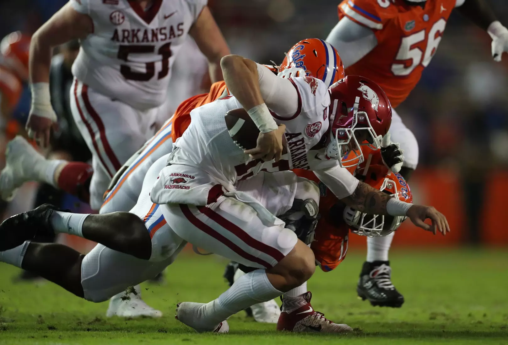 Scenes from the Gators' 63-35 win against the Razorbacks at Ben Hill Griffin Stadium