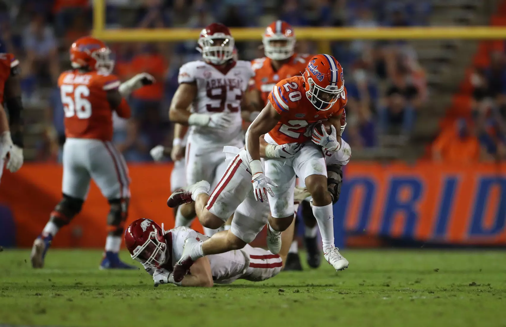 Scenes from the Gators' 63-35 win against the Razorbacks at Ben Hill Griffin Stadium
