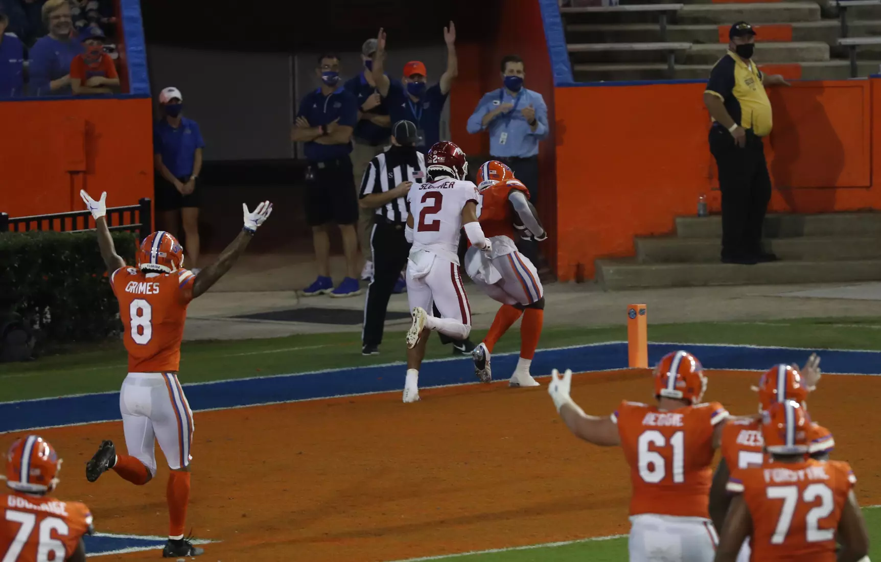 Scenes from the Gators' 63-35 win against the Razorbacks at Ben Hill Griffin Stadium