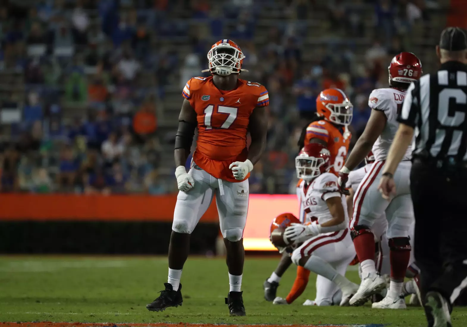 Scenes from the Gators' 63-35 win against the Razorbacks at Ben Hill Griffin Stadium