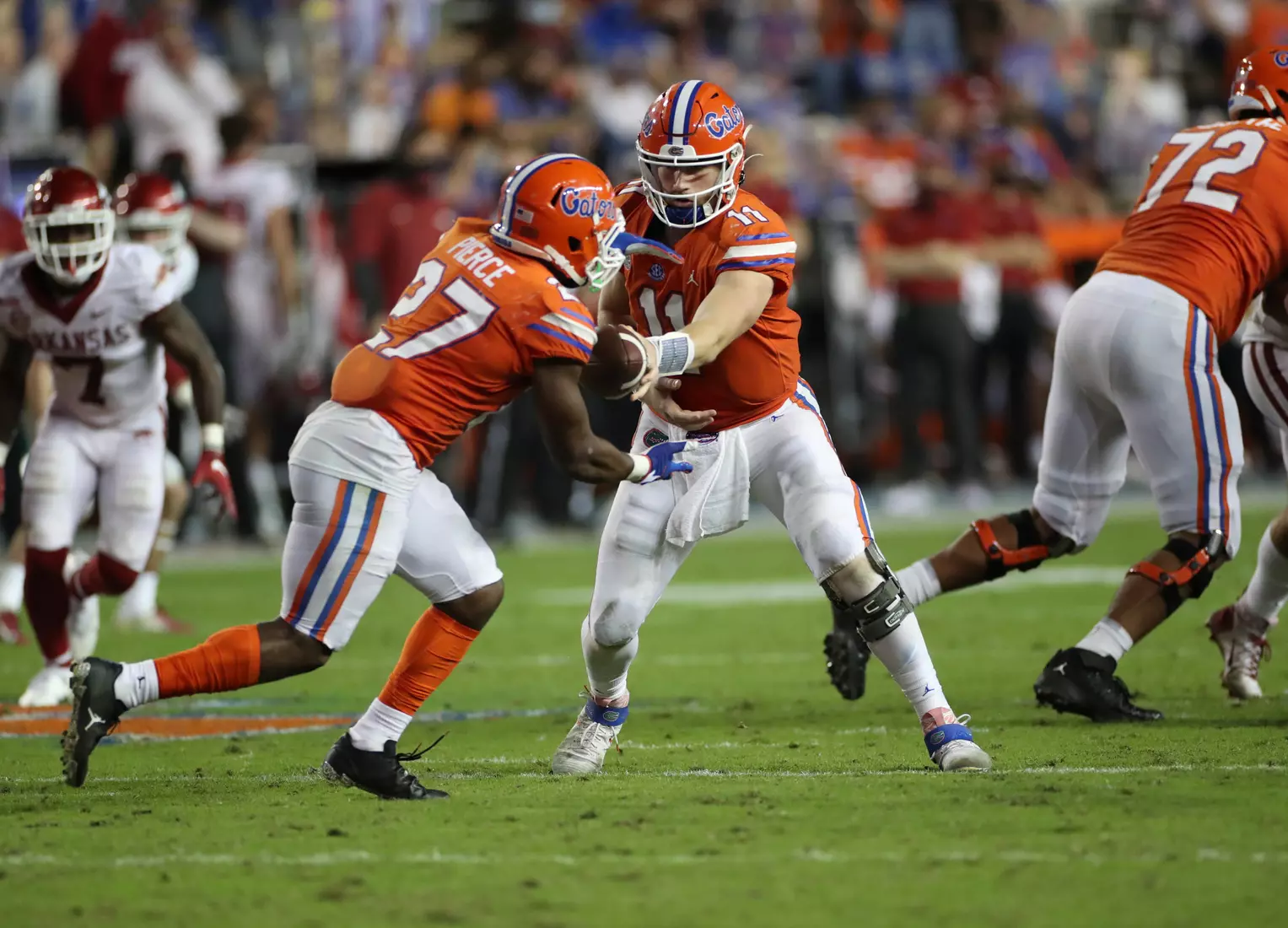 Scenes from the Gators' 63-35 win against the Razorbacks at Ben Hill Griffin Stadium